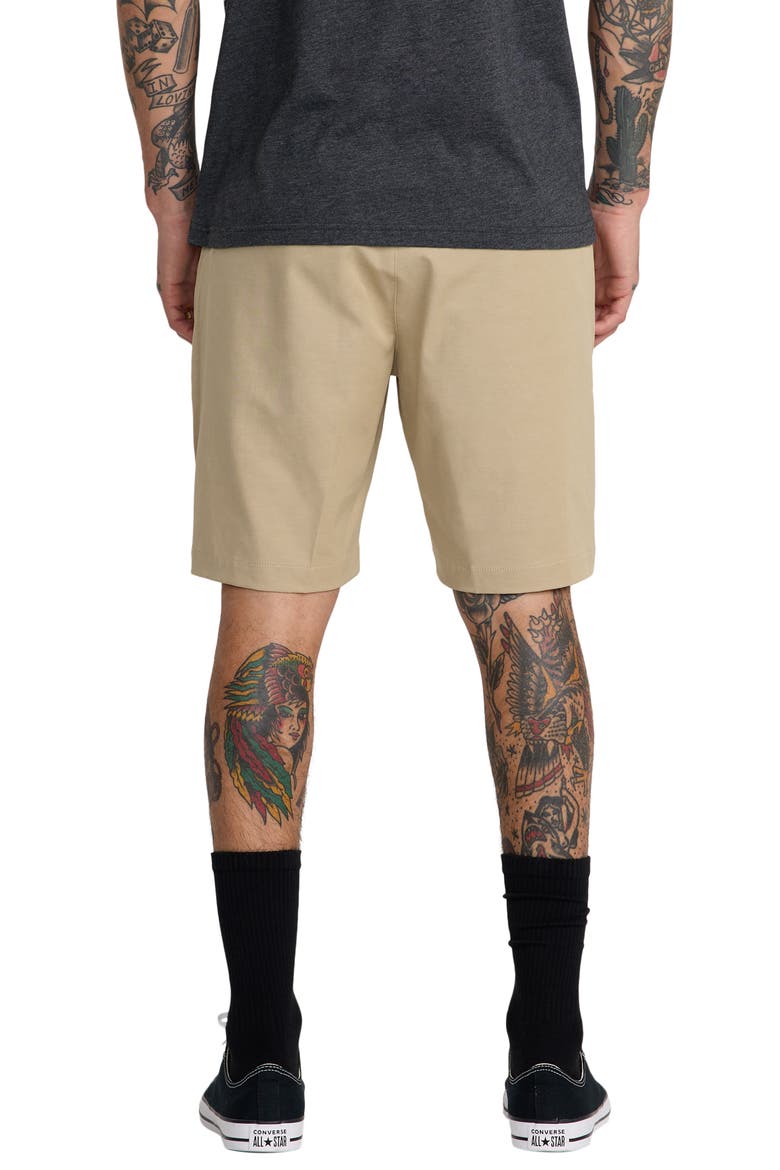Back In Water Repellent Hybrid Shorts, Alternate, color, KHAKI
