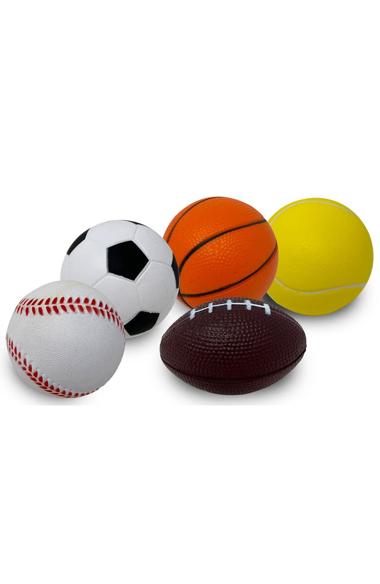 Anywhere Sports 5 Ball Mini Sports Pack | Soft Foam Balls For Kids 3+, Main, color, Multicolored