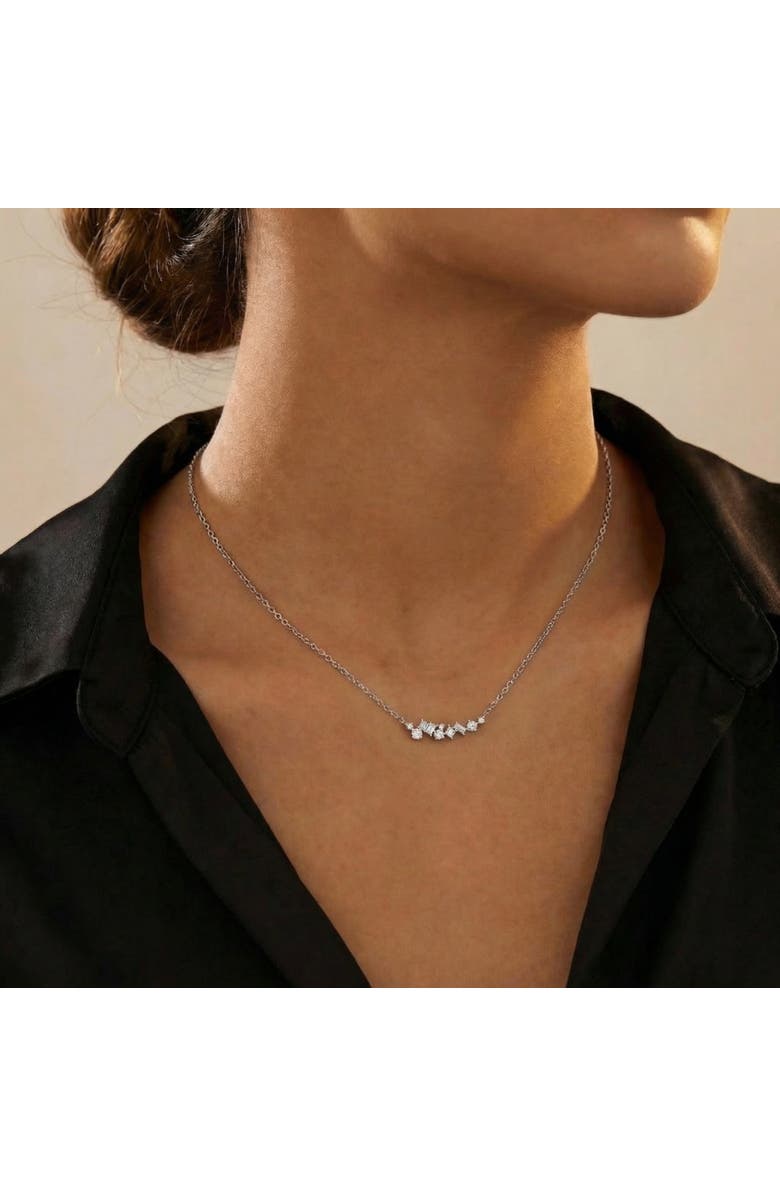 Bliss Diamond 1Ct TW Diamond Mixed Fancy Shape Designer Necklace 14k Gold Lab Grown Pendant, Alternate, color, 14K White Gold