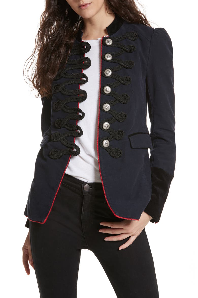 Seamed & Structured Blazer, Main, color, NAVY