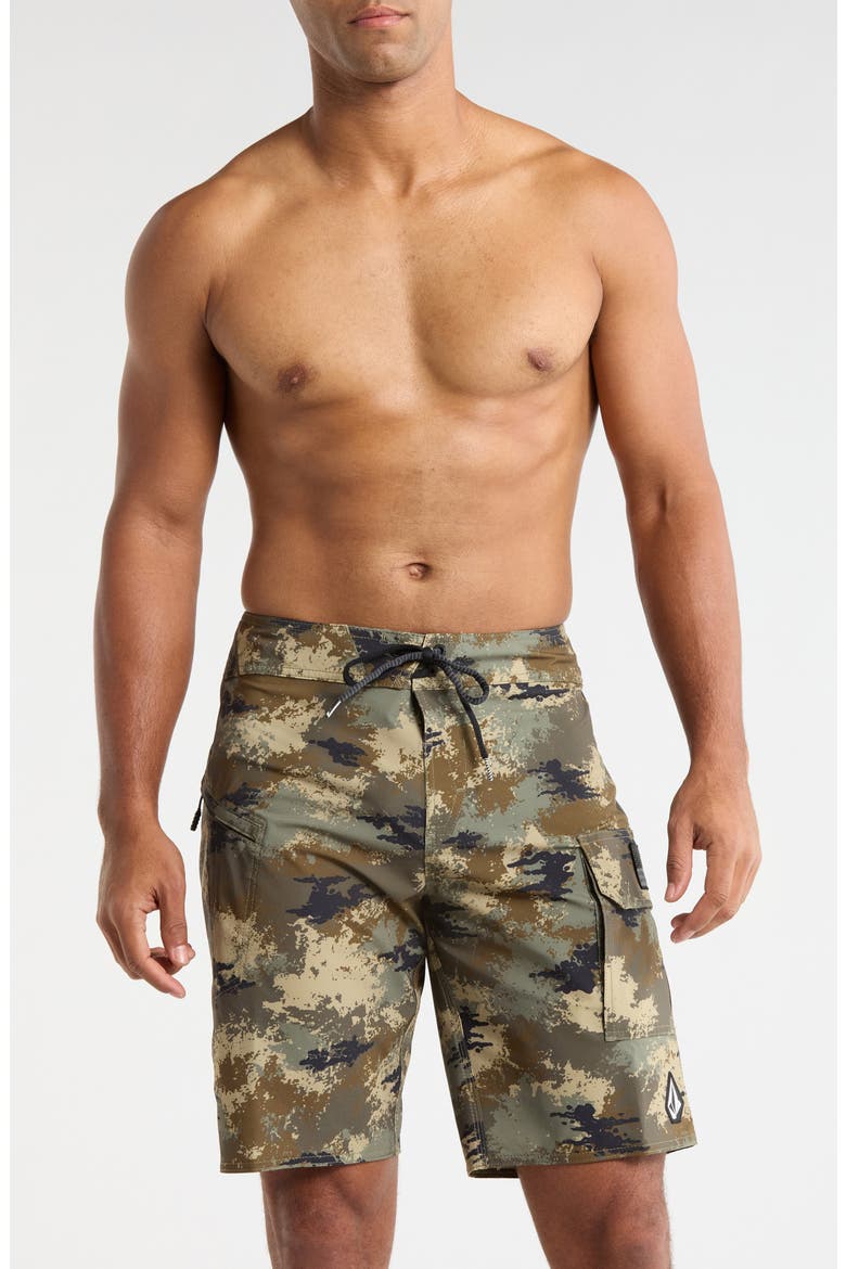 4th Preemo Mod Swim Trunks, Main, color, GREEN COMBO