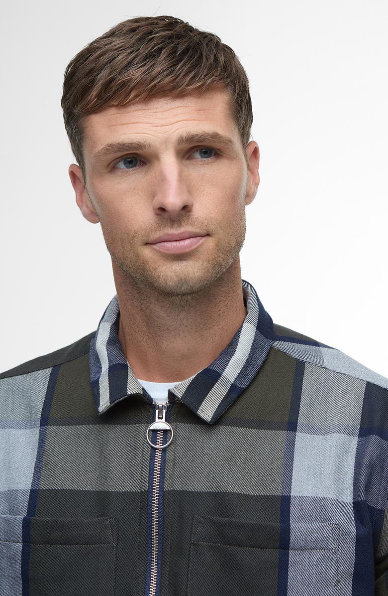 Barbour Lannich Tartan Cotton Twill Zip-Up Shirt Jacket, Alternate, color, Fernwood Tartan