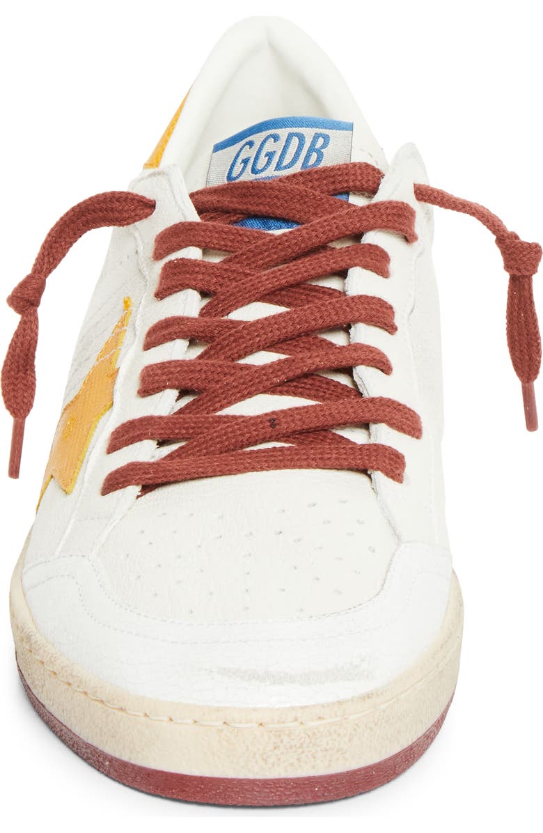 Golden Goose Ball Star Sneaker, Alternate, color, White/ Yellow