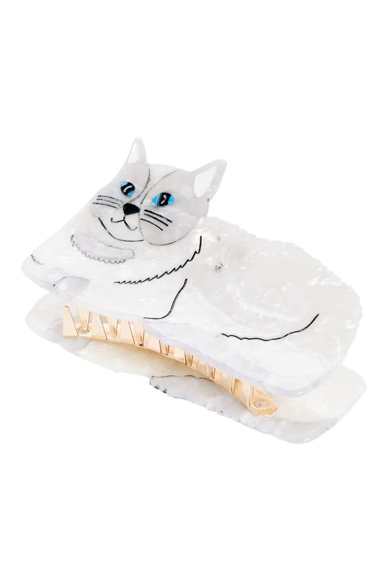 Ragdoll Cat Claw Hair Clip, Main, color, GREY