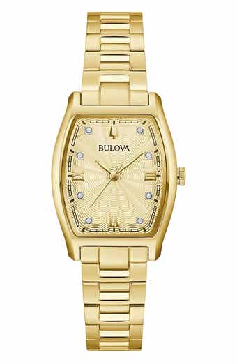 BULOVA Tonneau Diamond Accent Bracelet Watch, 26mm