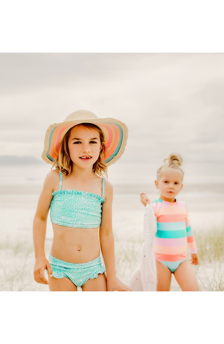 Snapper Rock Kids' Spearmint Spot Two-Piece Swimsuit, Alternate, color, 