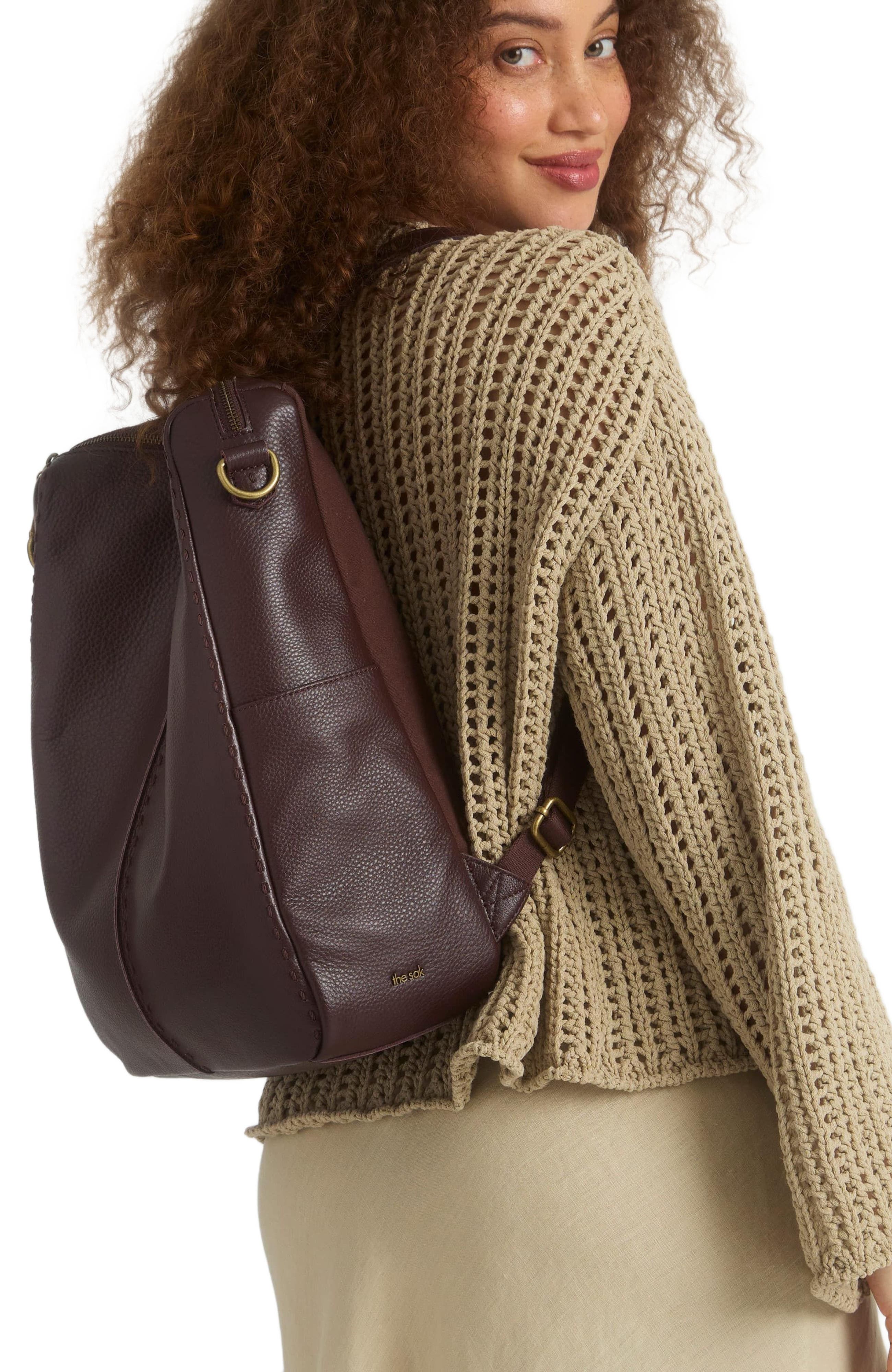 The Sak Los Feliz Convertible Backpack, Alternate, color, Black