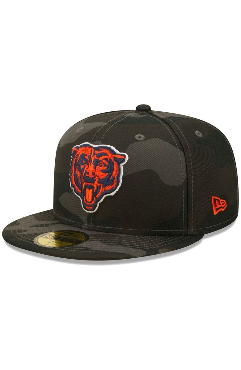 New Era Men's New Era Black Chicago Bears  Camo 59FIFTY Fitted Hat, Main, color, 