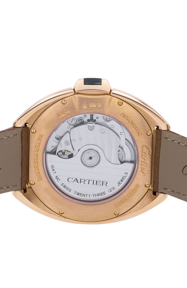 Watchfinder & Co. Cartier Preowned 2015 Cle de Cartier WGCL0004 Automatic Leather Strap Watch, 40mm, Alternate, color, Silver