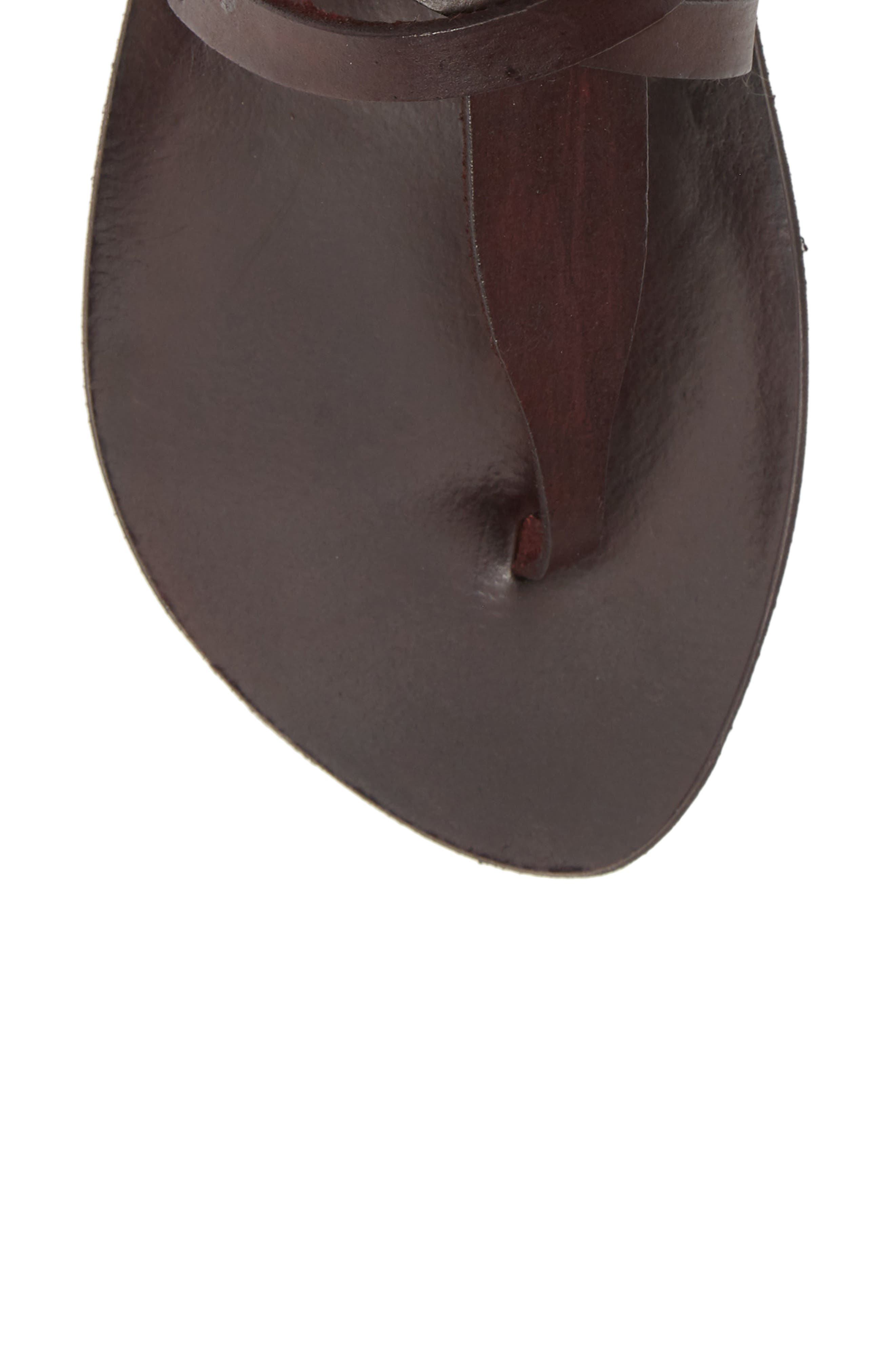 Free People Vacation Day Sandal, Alternate, color, Dark Red