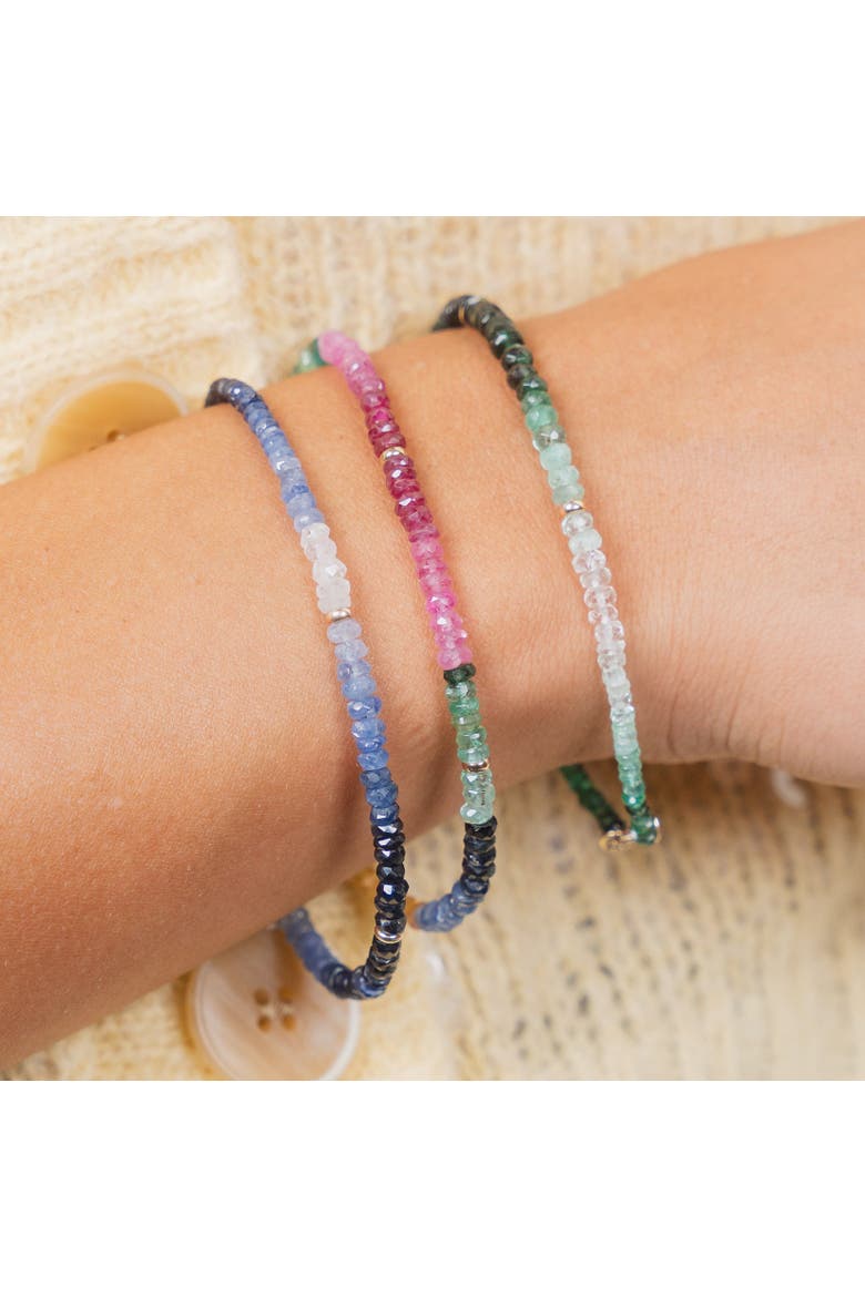 Emerald Ombre Bead Bracelet, Alternate, color, Emerald