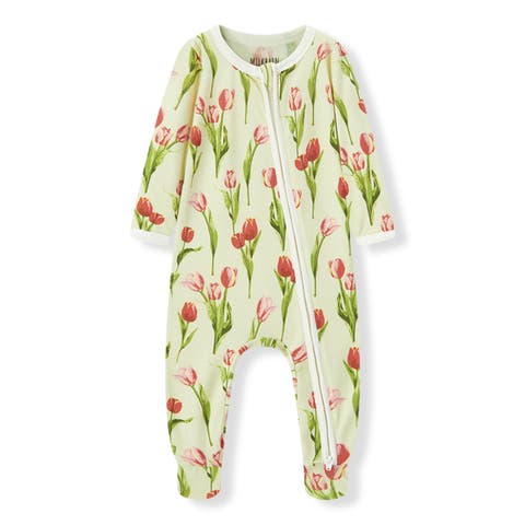 Luxe Stretch Zipper Footed Romper (Baby)