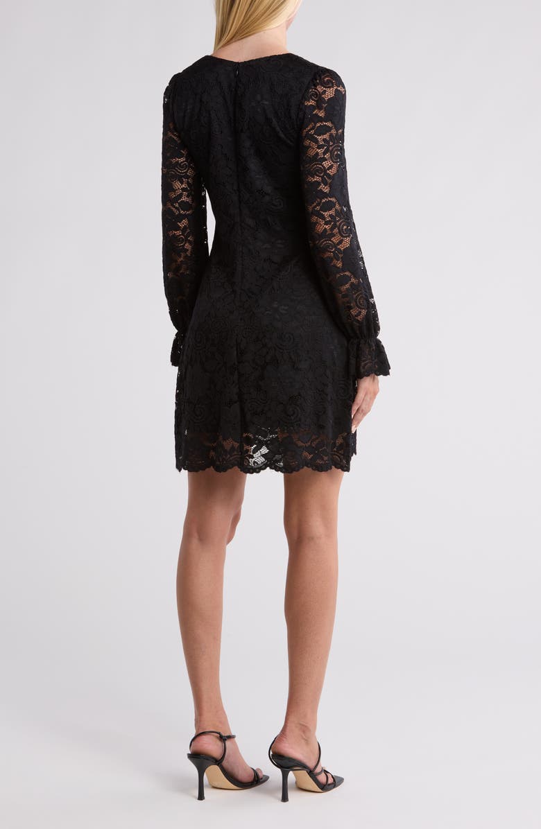 WISHLIST Long Sleeve Lace Dress, Alternate, color, Black