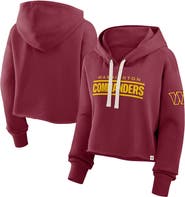 FANATICS Women's Fanatics Burgundy Washington Commanders Oversized Hometown Heritage Cropped Hoodie