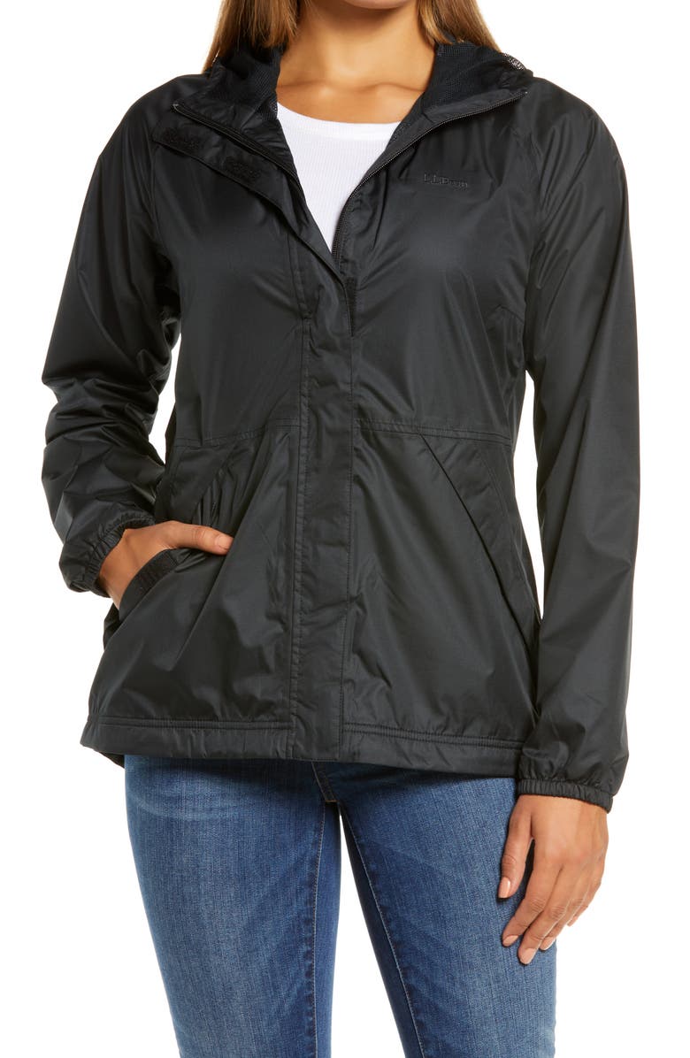 L.L.Bean Packable Waterproof Hooded Windbreaker Jacket, Main, color, 