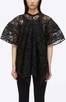 Corded Lace Short Sleeve Top