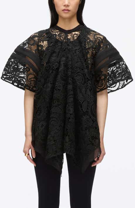 Corded Lace Short Sleeve Top