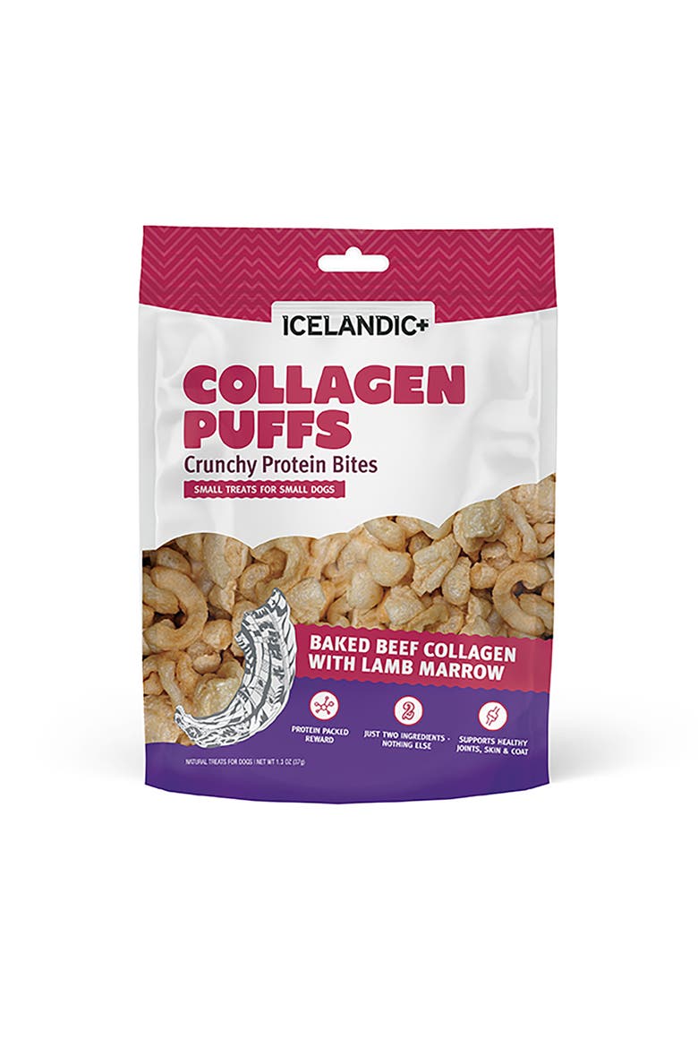 Collagen Puffs Baked Beef Collagen w/ Lamb Marrow 1.3oz Dog Treats, Main, color, Multicolored