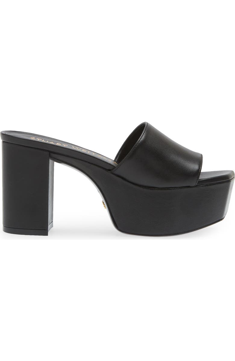 Stuart Weitzman Squarehigh Platform 95 Slide Sandal, Alternate, color,
