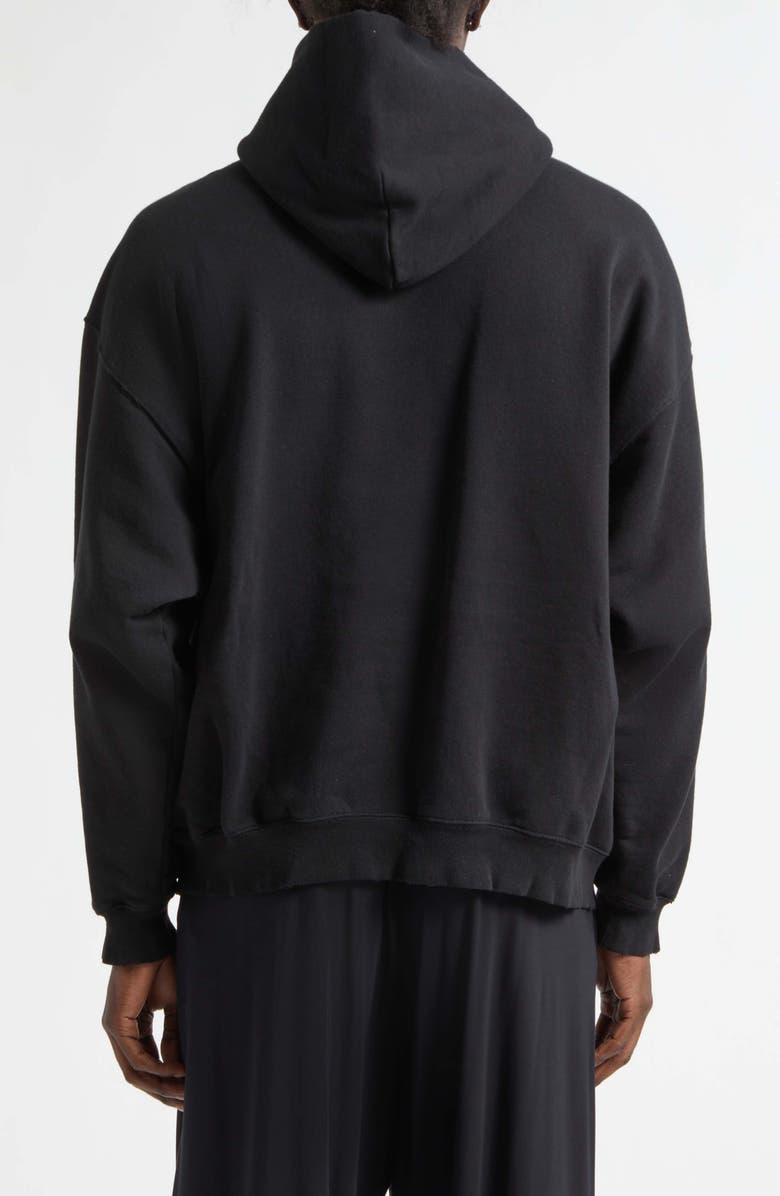 Balenciaga Paris Thunderstorm Medium Fit Dry Fleece Graphic Hoodie, Alternate, color, 1000 Black