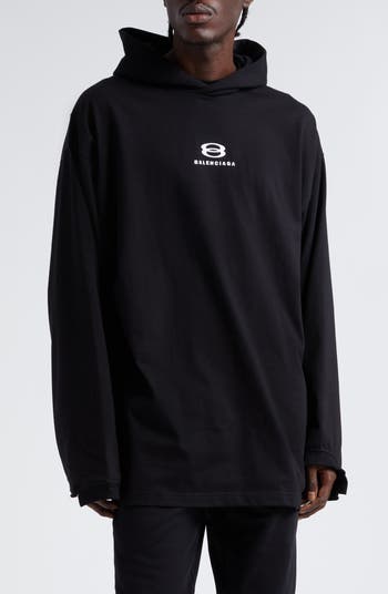 【関税込み】Balenciaga ブラック Nologo フーディ 発売中｜BALENCIAGA 