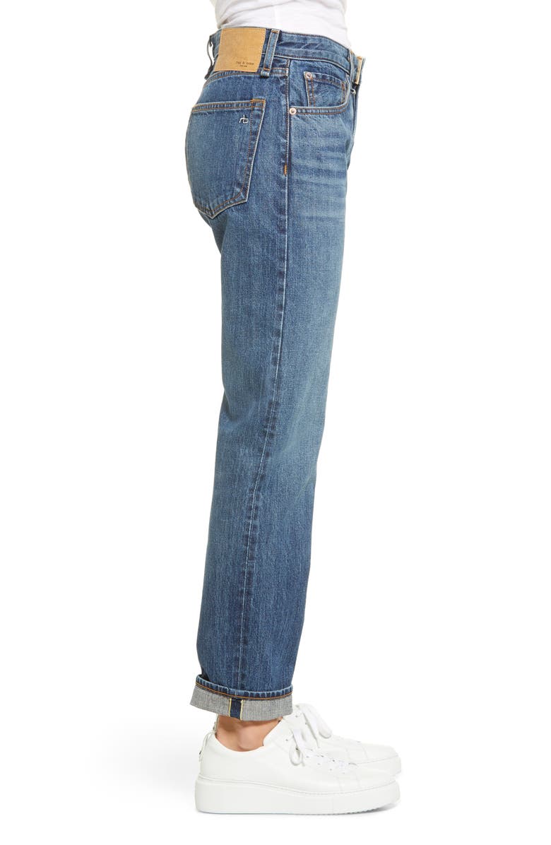 rag & bone Rosa High Waist Nonstretch Boyfriend Jeans, Alternate, color, 
