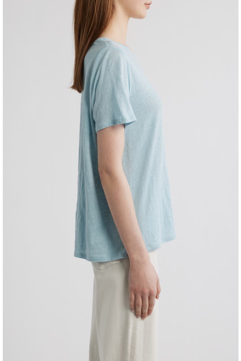 Organic Linen Crewneck T-Shirt, Alternate, color, BREZE