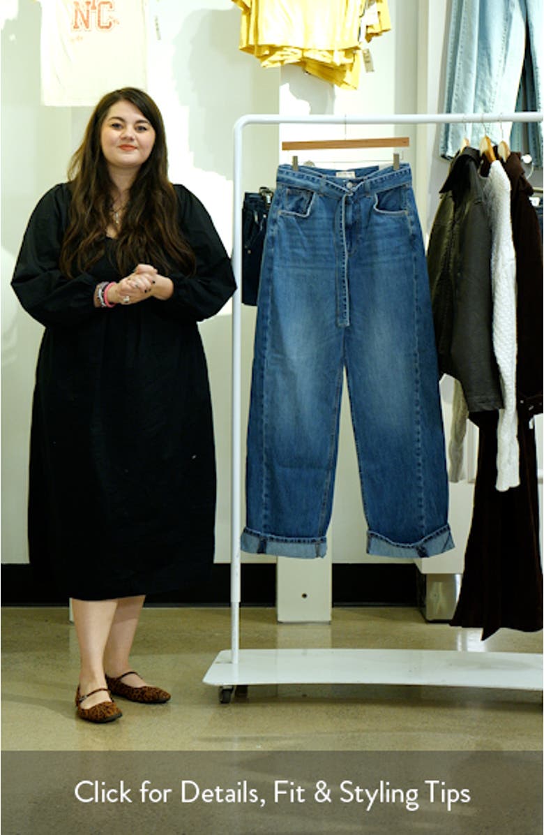 East Bay Belted Cuffed High Waist Wide Leg Jeans, sales video thumbnail