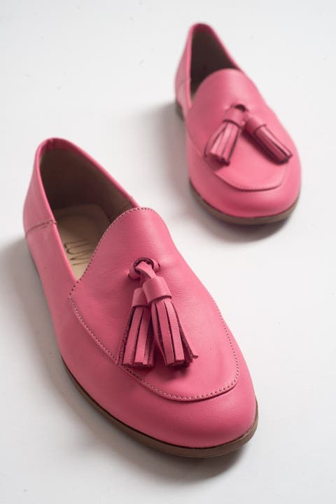 Mona Soft Leather Tassel Loafer (Women)
