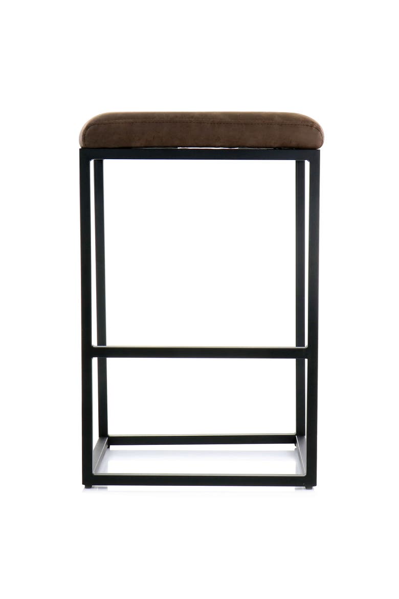 2 Piece Faux Leather Bar Chair, Alternate, color, Brown