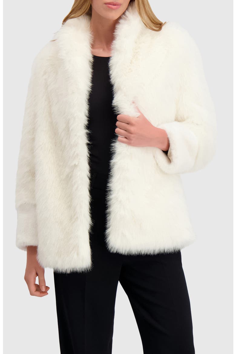 Fur-Free Fox And Mink (Faux Fur) Jacket, Main, color, WHITE