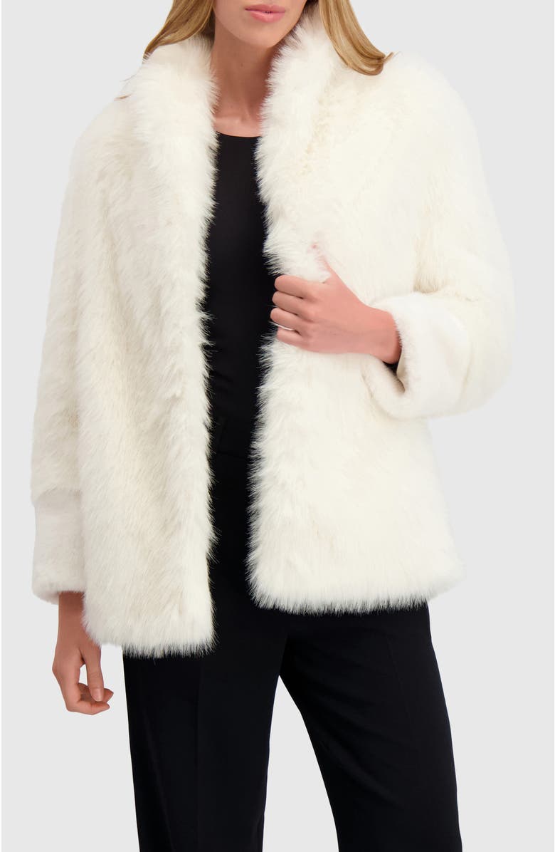 Lyla Grant Fur-Free Fox And Mink (Faux Fur) Jacket, Main, color, White
