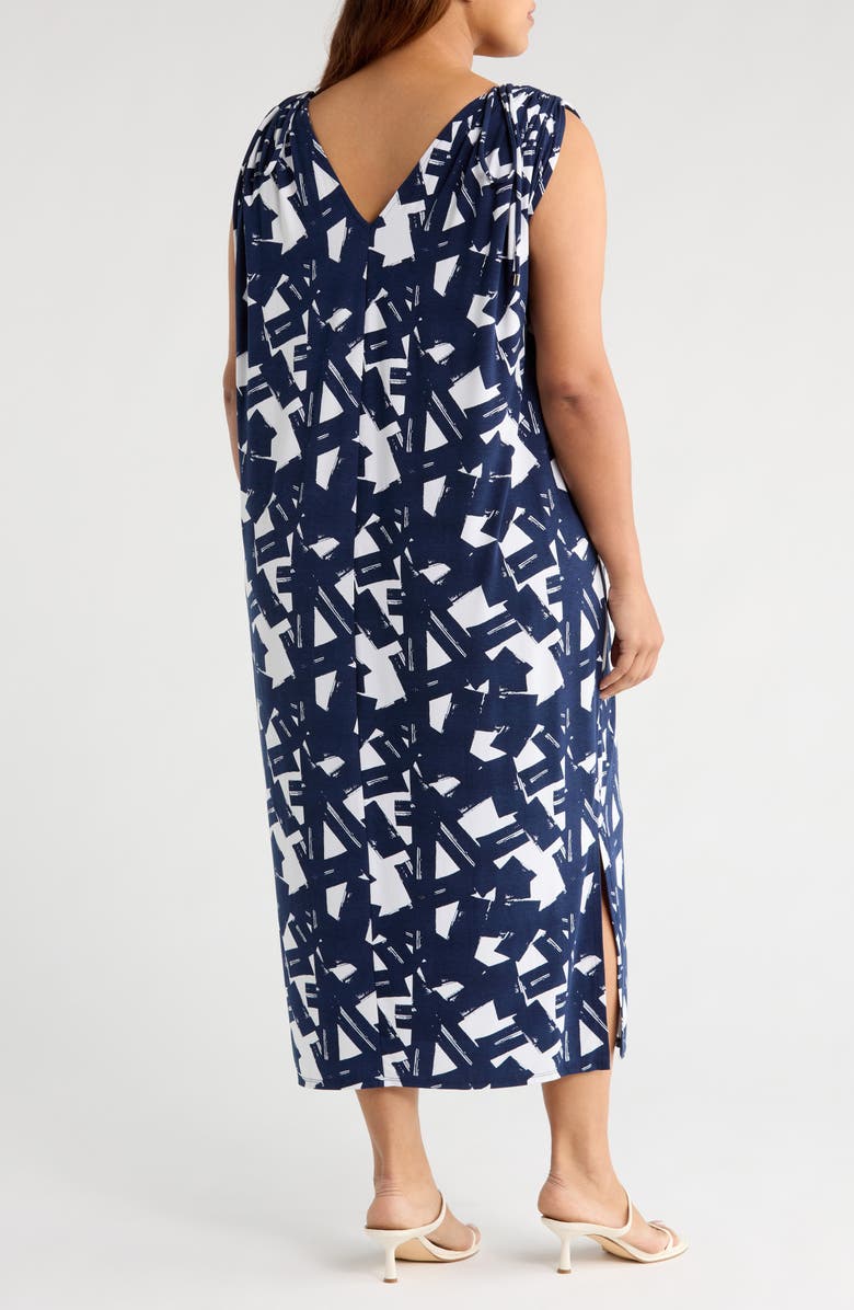 Universal Standard Kris Divine Jersey Maxi Dress, Alternate, color, Navy Ipanema Print