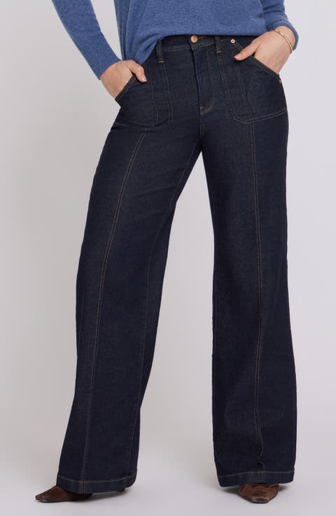 Mia Palazzo High Waist Flare Utility Jeans