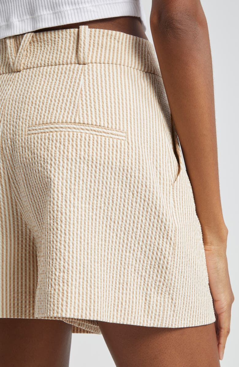 Veronica Beard Haina Stretch Seersucker Shorts, Alternate, color, 