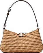 Tory Burch Slim Eleanor Woven Raffia Shoulder Bag