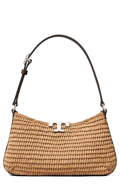 Tory Burch Slim Eleanor Woven Raffia Shoulder Bag in Honeycomb at Nordstrom