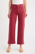 APNY Crop Raw Hem Wide Leg Jeans