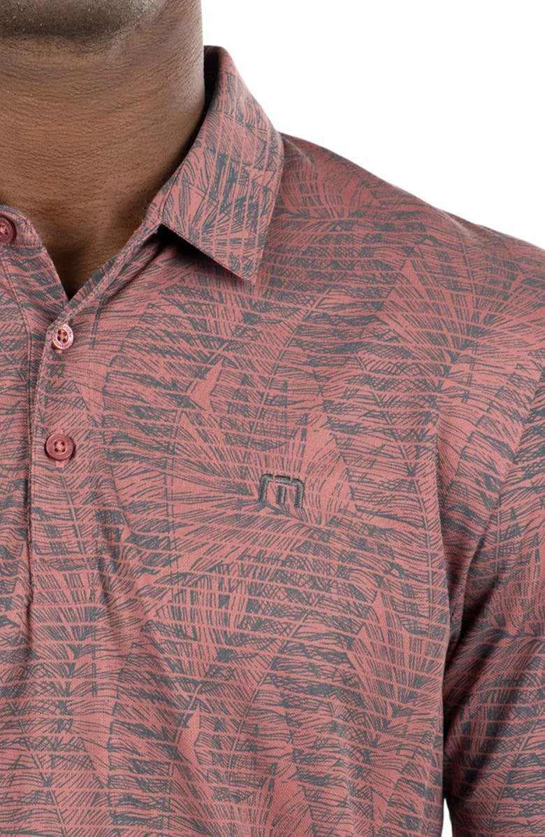 TravisMathew Moonrise Print Long Sleeve Polo, Alternate, color, 