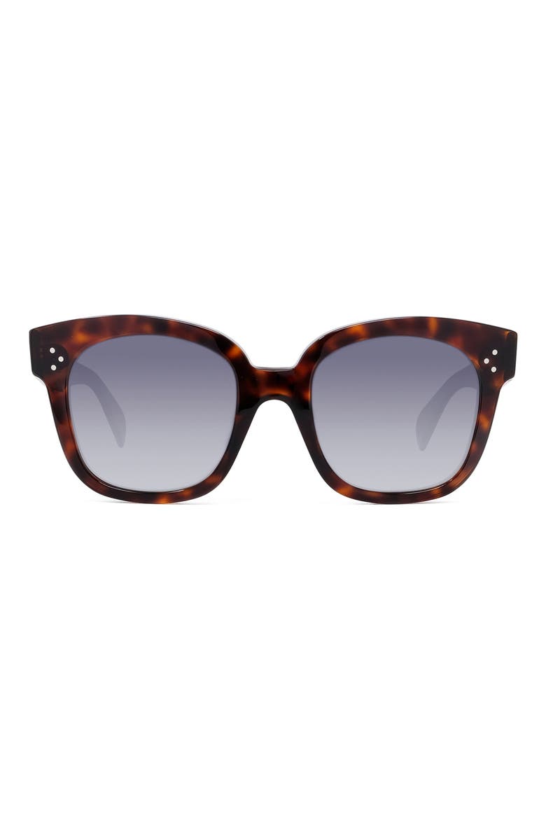 54mm Square Sunglasses, Main, color, RED HAVAN/ SMOKE