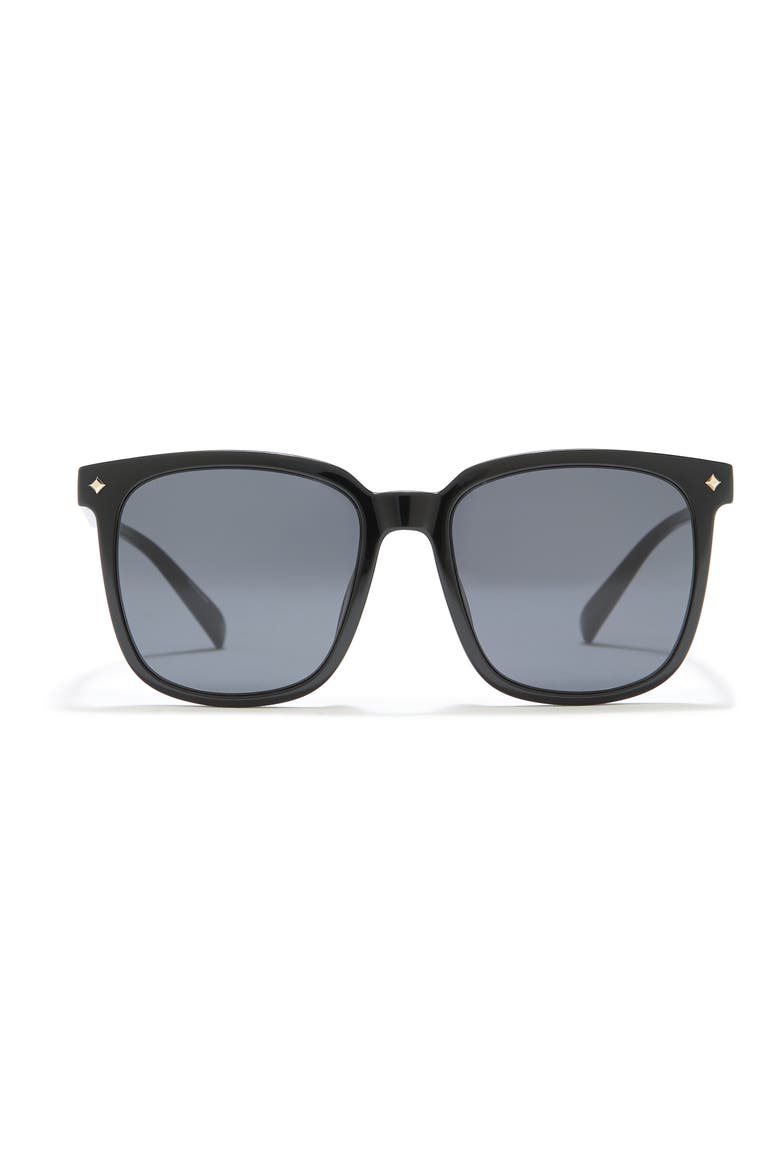 54mm Square Oversized Sunglasses, Main, color, BLACK/ BLACK VISETOS