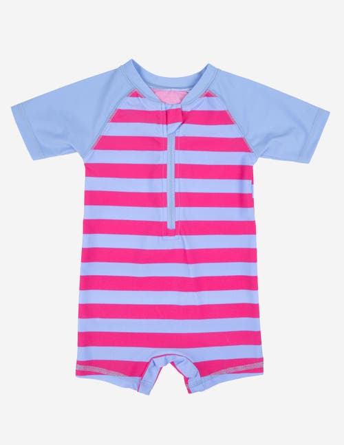 Leveret Baby One-piece Rashguard, Upf 50+ Sun Protection Swimwear In Blue