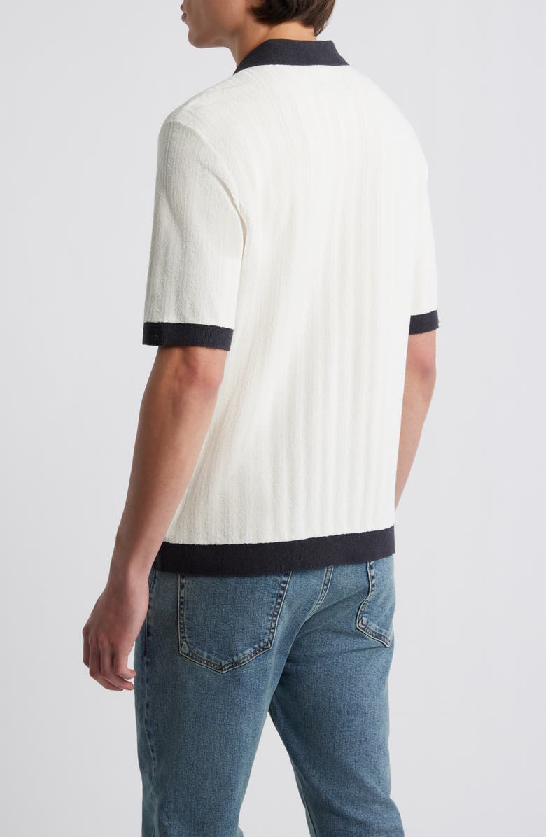 rag & bone Zuma Stripe Terry Cloth Polo, Alternate, color, 