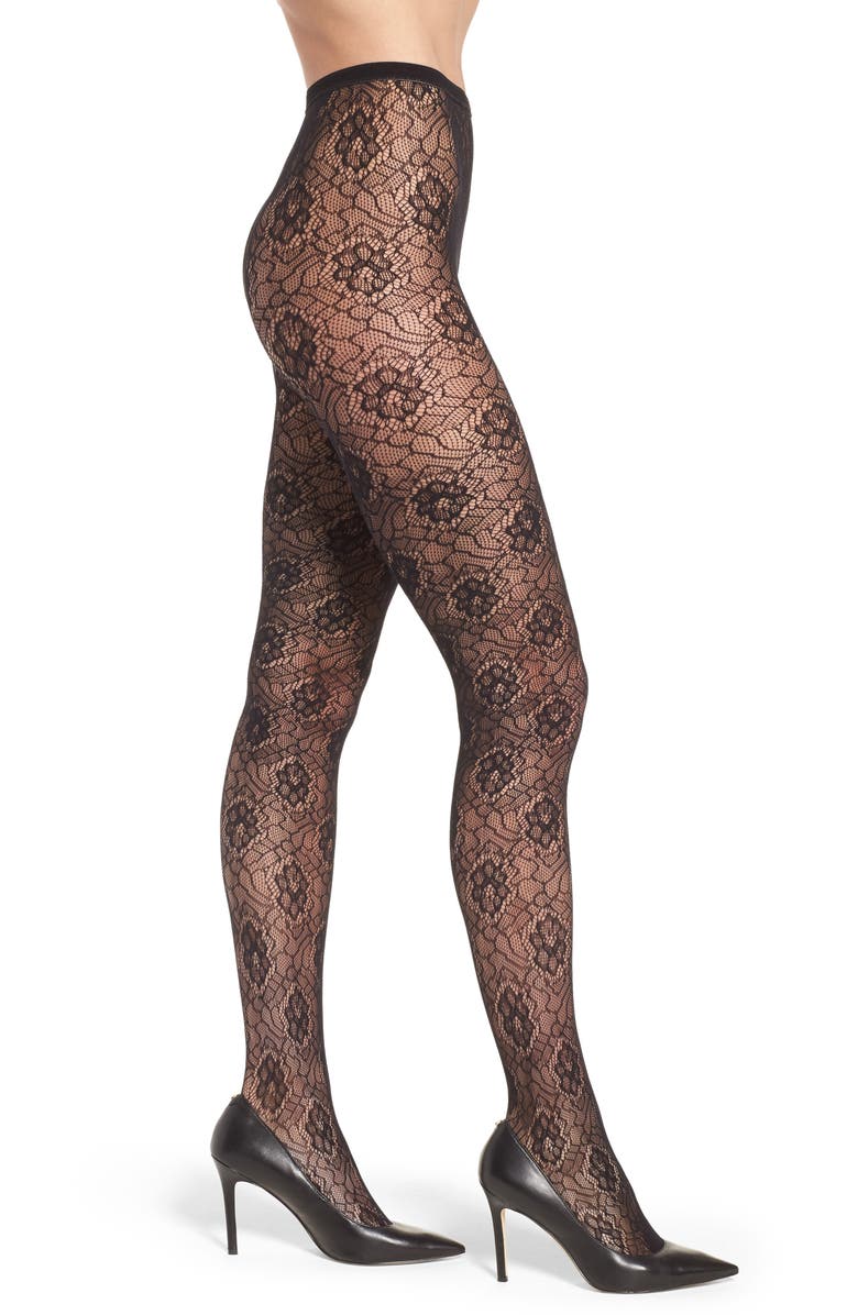 Nordstrom Large Rose Tights, Main, color,