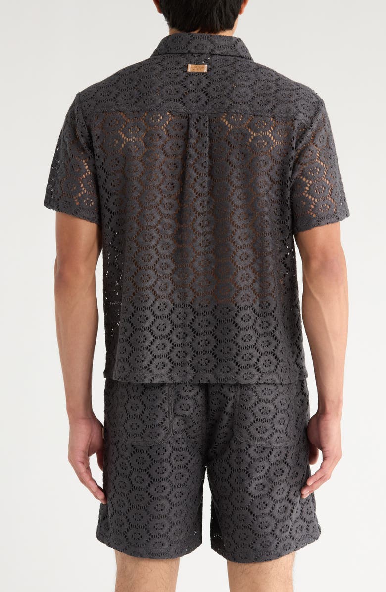 HONOR THE GIFT Open Stitch Short Sleeve Button-Up Shirt, Alternate, color,