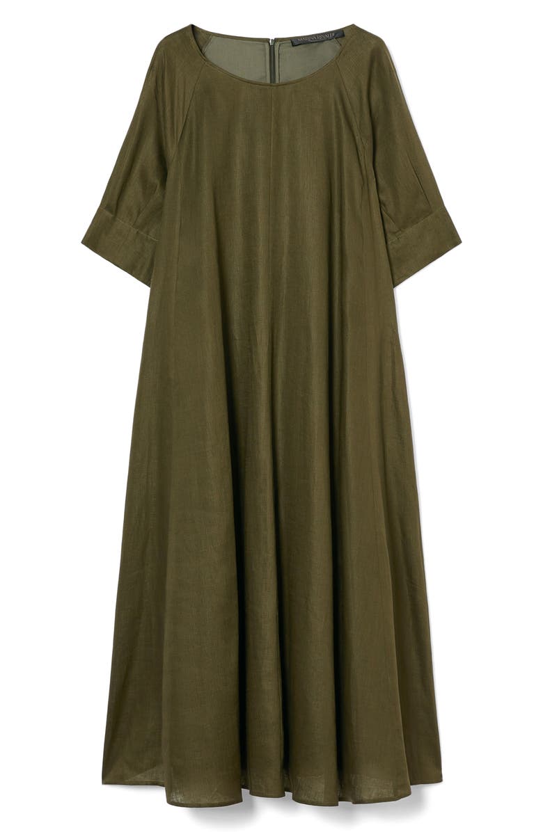 Marina Rinaldi Kiens Linen A-Line Maxi Dress, Alternate, color, 
