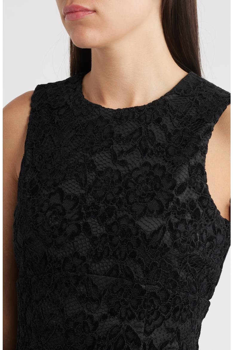 Elisie Lace Fit & Flare Cocktail Dress, Alternate, color, BLACK