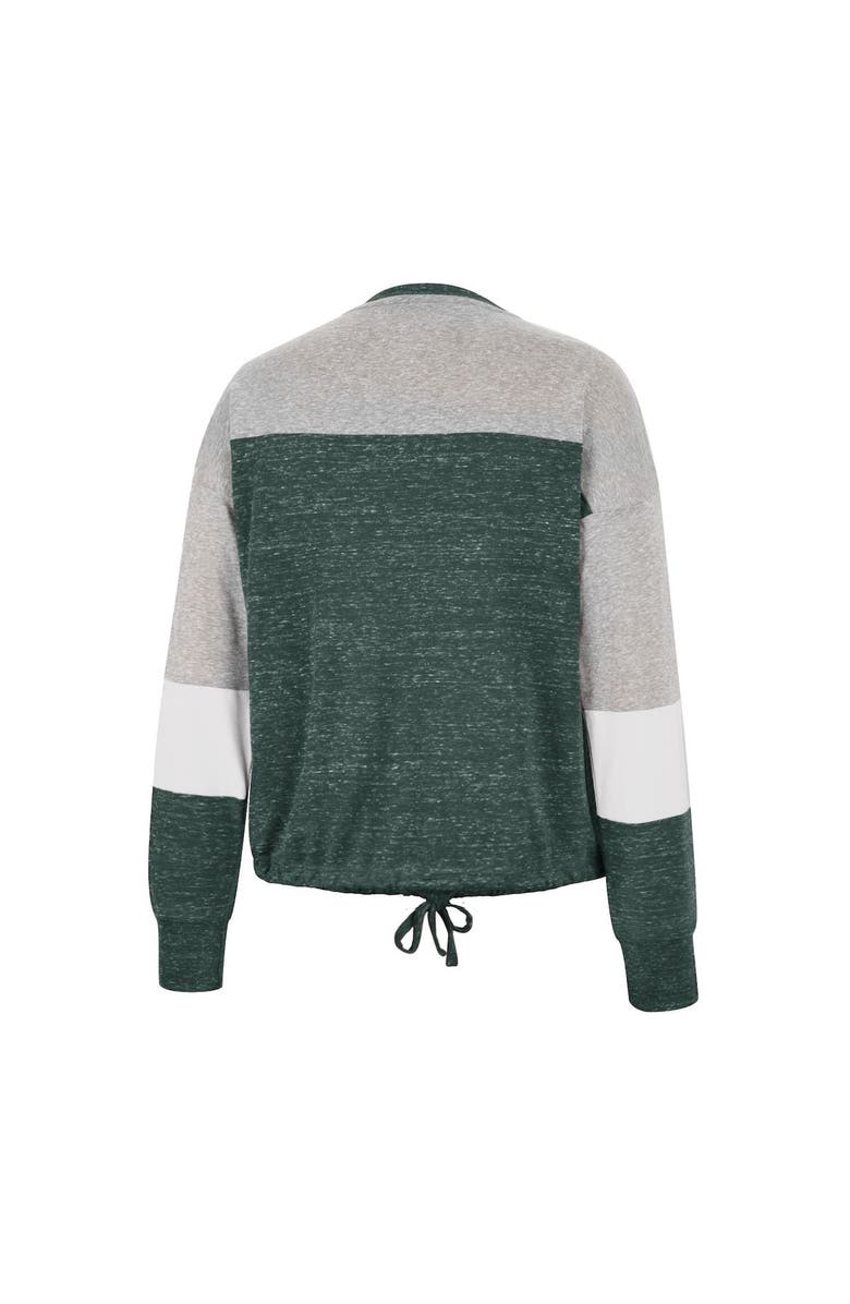 COLOSSEUM Women's Colosseum Green Michigan State Spartans Joanna Tie Front Long Sleeve T-Shirt, Alternate, color, 