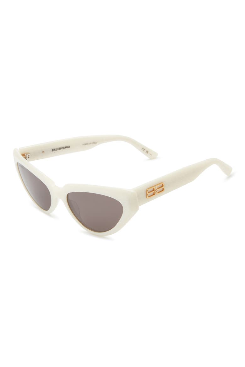 Cat Eye Sunglasses, Alternate, color, WHITE WHITE GREY