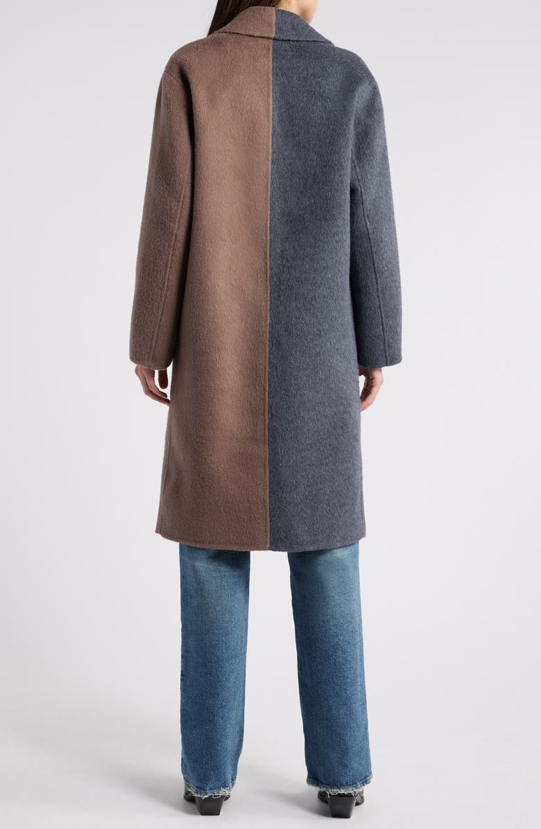 Rails Lore Two-Tone Wool Blend Coat, Alternate, color, Charcoal Mink Mix